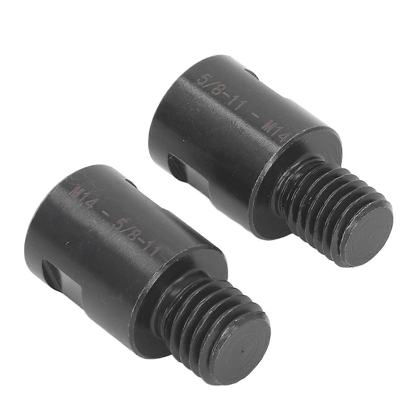 2Pcs Thread Adapter Thread Conversion Adapter 5/8in to M14 to 5/8in for Lathe Drill