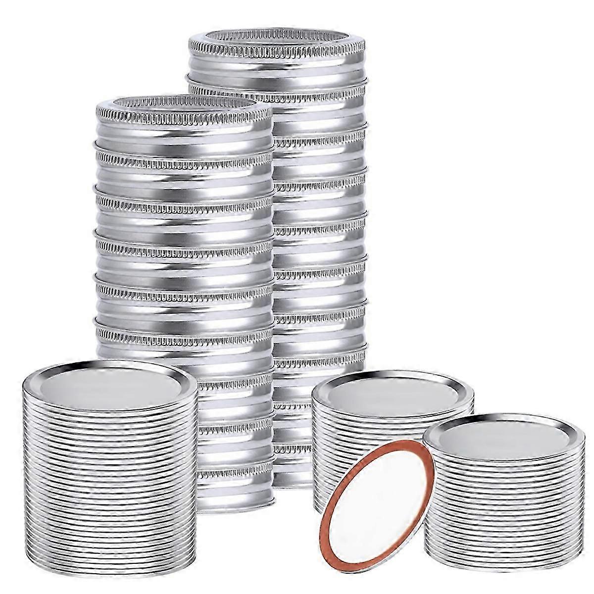 unique 48 PCS Regular Mouth MasonJar Lids and Rings