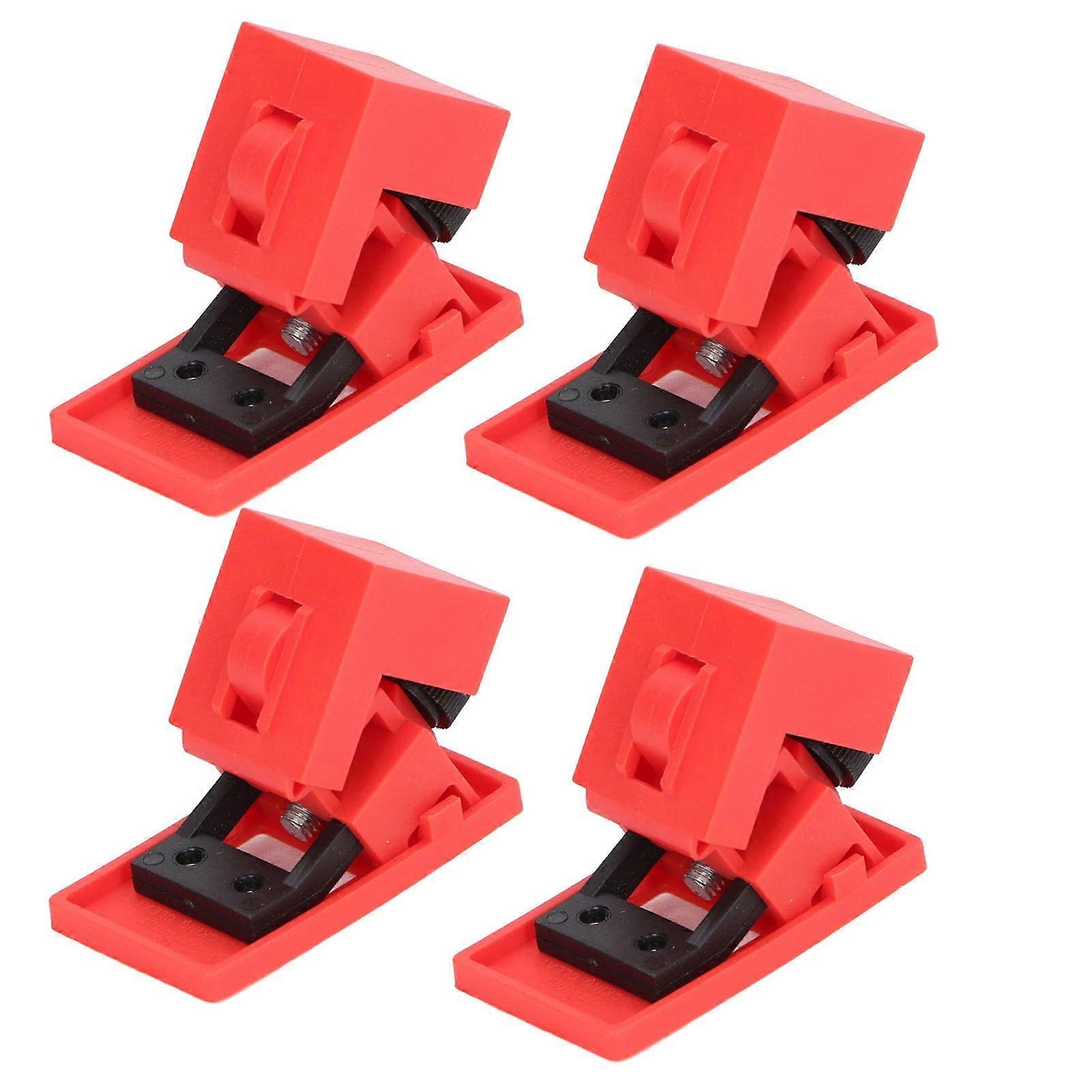 Circuit Breaker Lockout Device, 4Piece ClampOn Lockout, Breaker Box Lock, 120277V Single Pole,  Temp Resistant