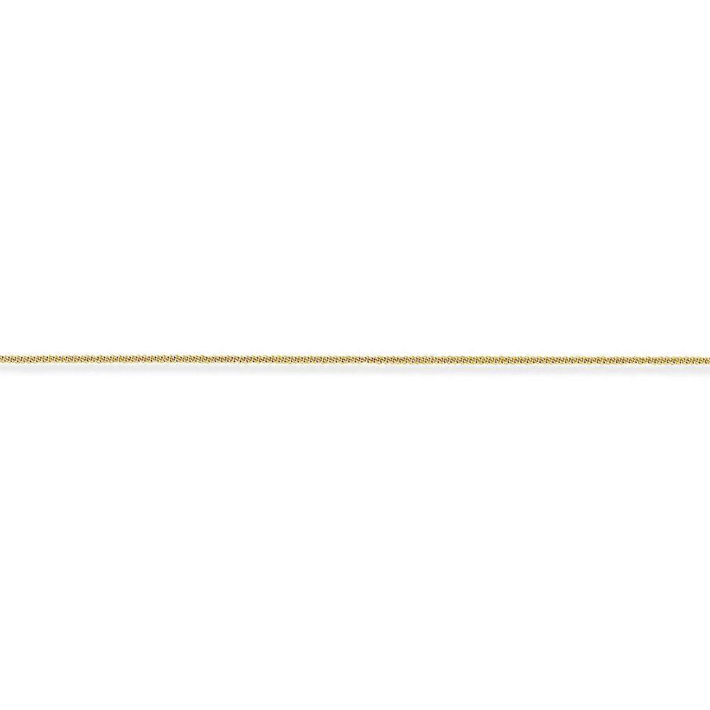 Jewelco London 9K 黄金 - 紧密连接经典路边吊坠链项链 - 1.1 毫米规格