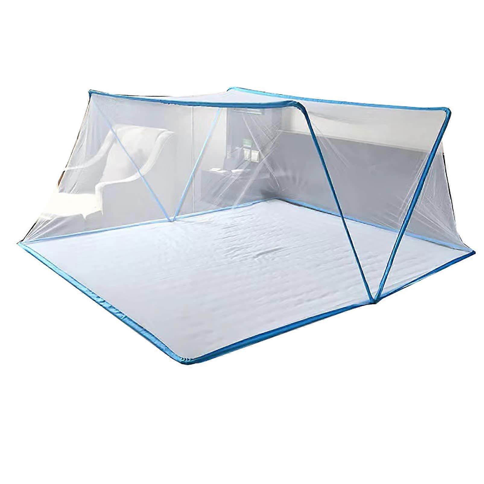 Bedroom Foldable Mosquito Net Single Size 190x80x80 cm Blue Dormitory Bed Canopy Mosquito Tent Summer Use For Adults