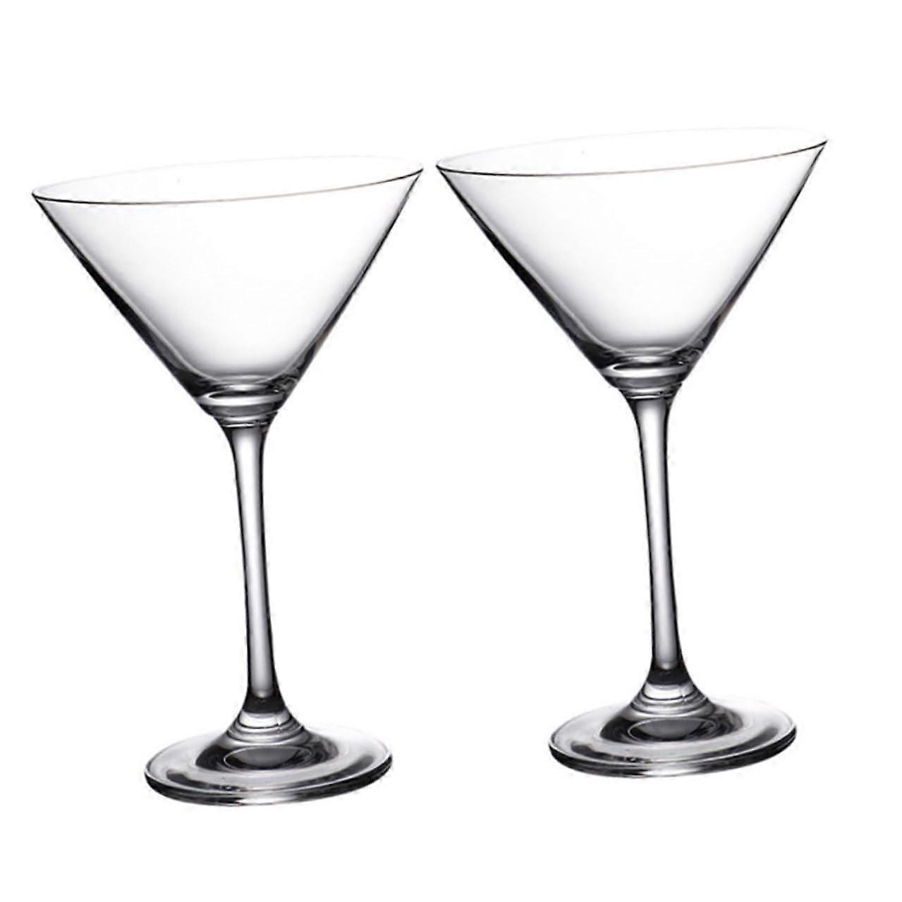 Cocktail Glasses 2Piece Triangle Glassware Bar Home Reusable EasyClean Beverage Storage Cups Smooth Surface