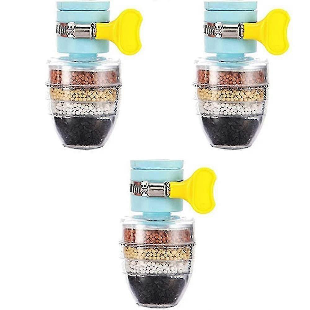 3パック活性炭蛇口水フィルターユニバーサルインターフェイスホームキッチン蛇口水道水クリーン浄化器フィルターカートリッジ層水フィルター