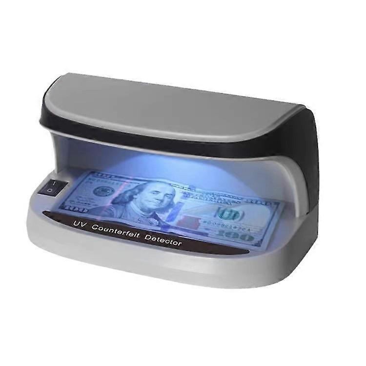 Portable Desktop Counterfeit Bill Money Detector Cash Currency Banknotes Notes Checker Support Ultraviolet UV and Magnifier