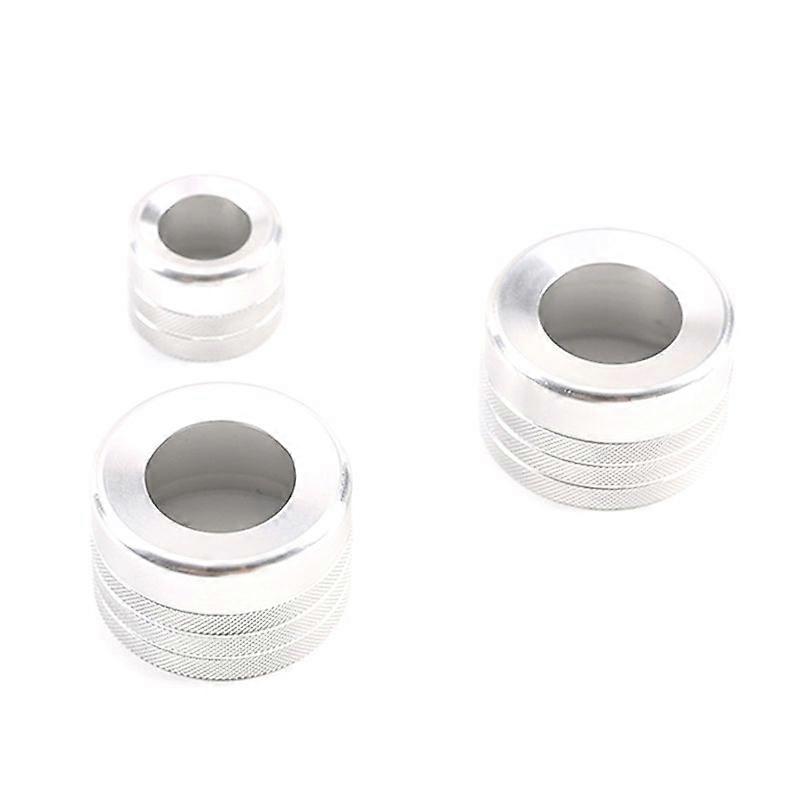 Silver Air Conditioner Knob Audio Volume Tune Button Trim Cover