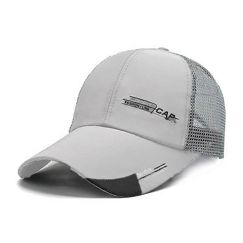 Simple Trucker Hat Solid Baseball Cap Men Mesh Breathable Sunscreen Caps Label Stick Snapback Sunhat Summer Golf Baseball Hat