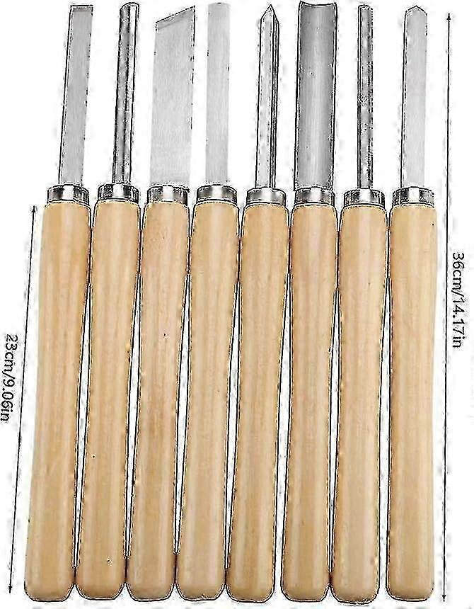 8pcs Hss Wood Lathe Chisel Set Wood Turning Chisel Set Woodturning Tools For Hardwood Turning