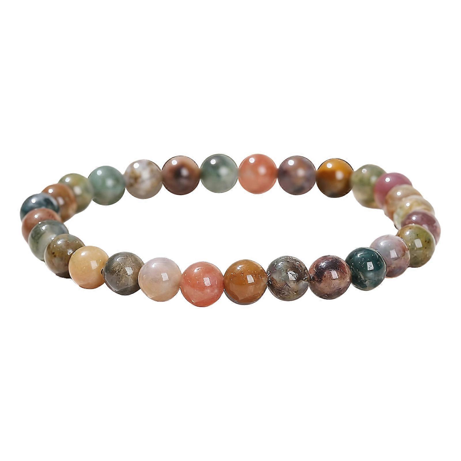 Natural Agate Bead Bracelet Smooth Polished Round Beaded Bangle Jewelry For Everyday Wear And Gift Giving  12mm