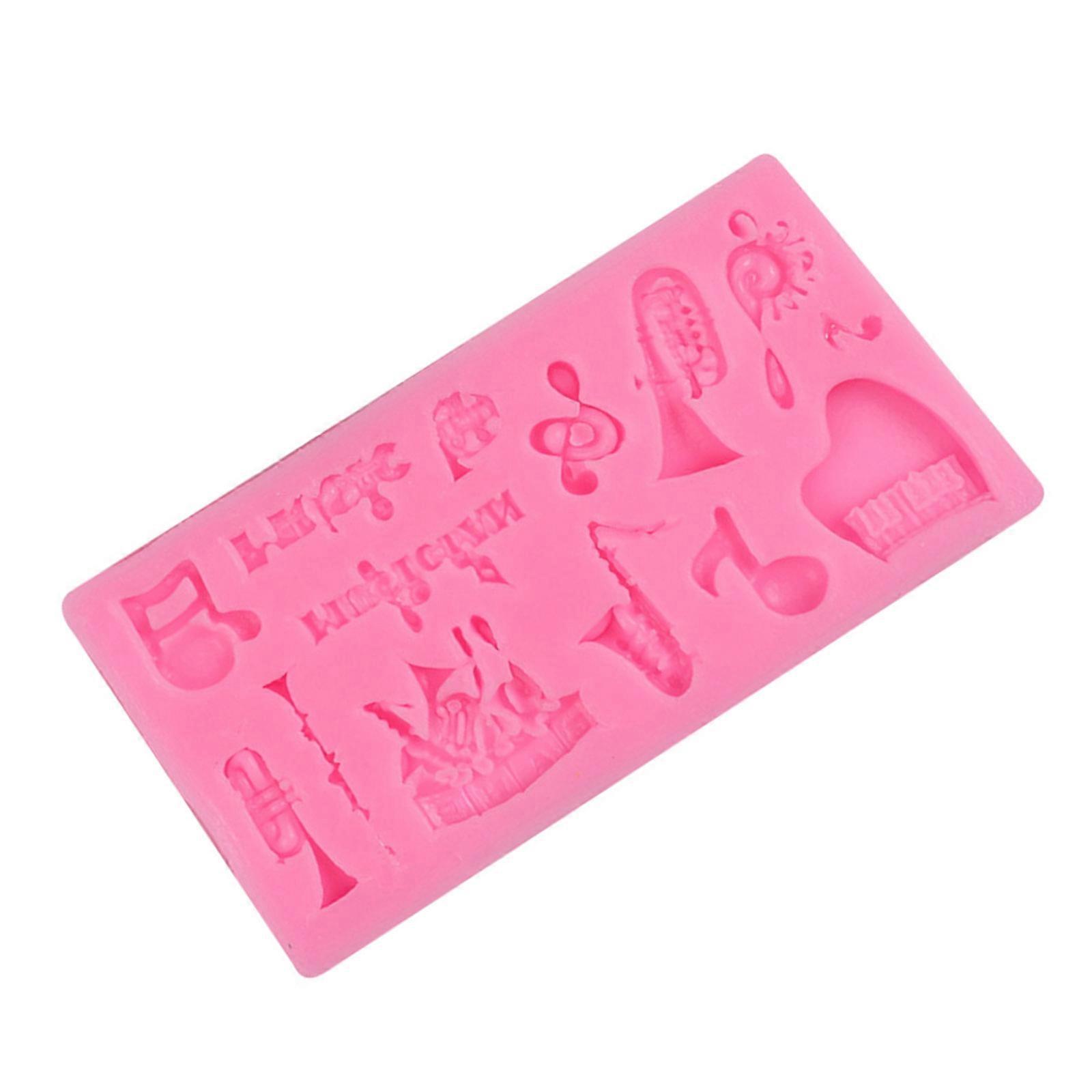 Multi Purpose Music Note Silicone Mold For Baking Chocolate And DIY Art Multicolor