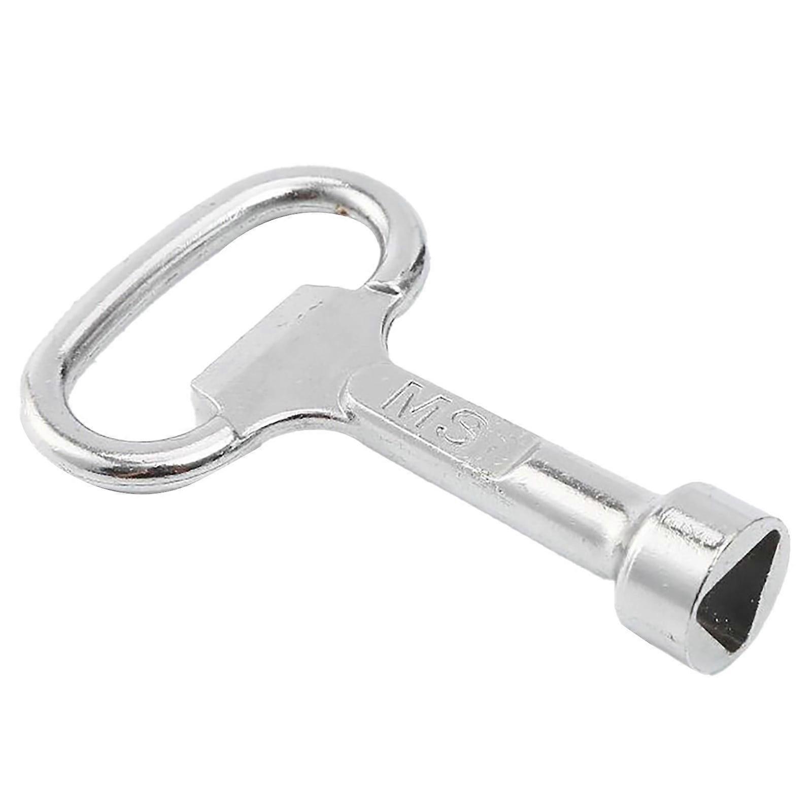 2Pc Iron Case Cabinet Door Key Compatible with 8mm Lock, Metal Triangular Key Set for Tools & Home Improvement