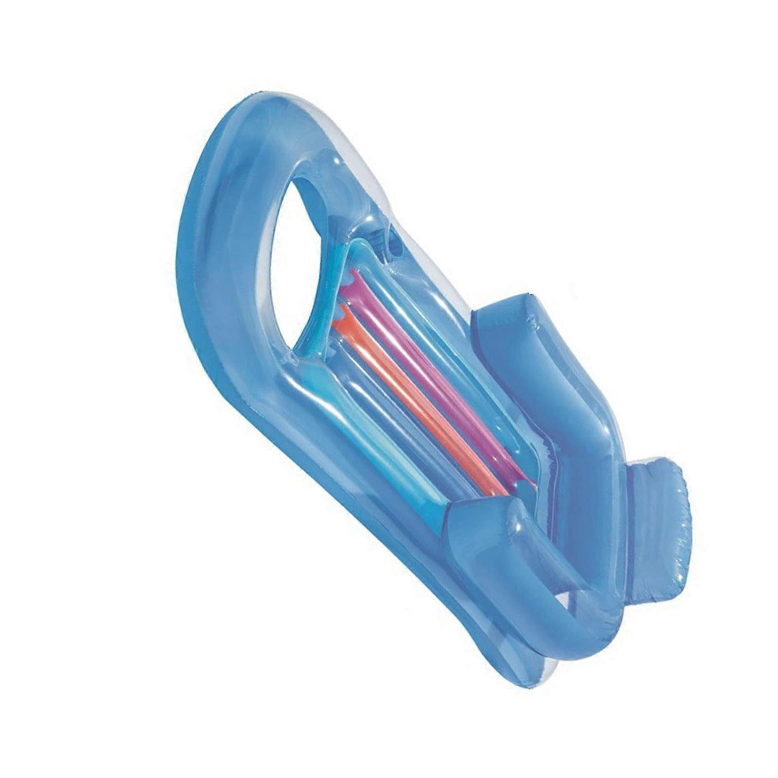 Inflatable Pool Floats Water Hammock Pool Lounger Floats with Cup Holders, Headrest & Backrest Air Mattress Sleeping Bed Multicolor