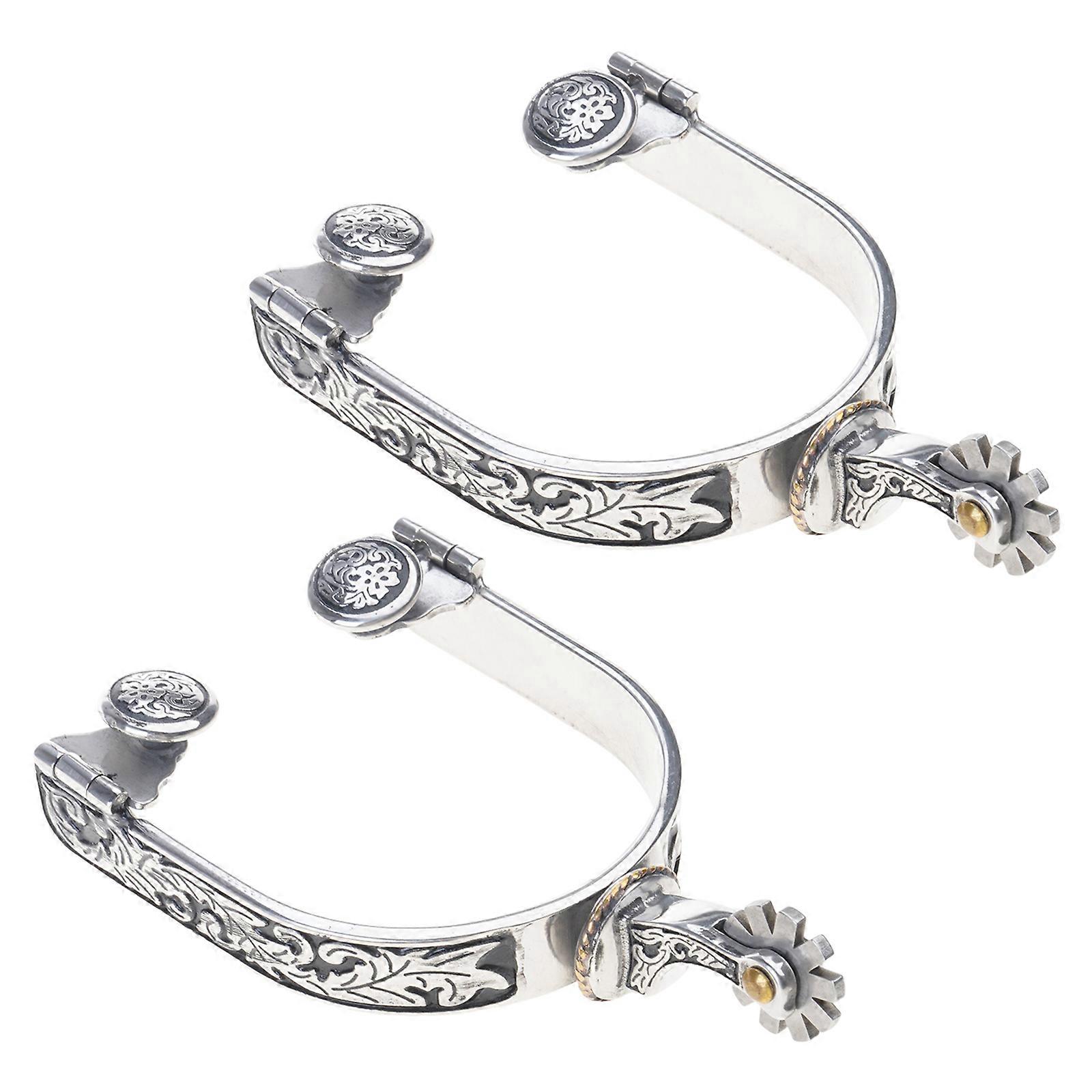 말 박차 교체용 스테인리스 스틸 서부 카우보이 박차 남성용 로핑 박차 경쟁 장비 사용하기 쉬운 다색