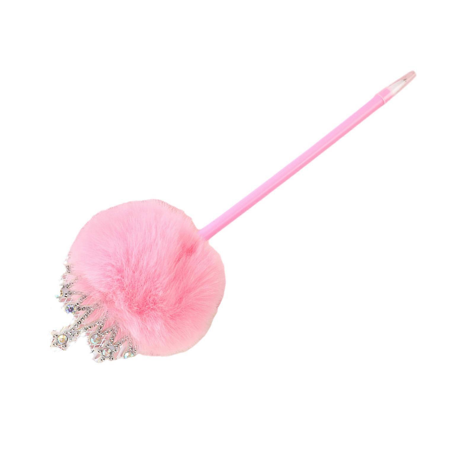 Pelziger Pom Kugelschreiber Schreibstift 0,7 mm für erwachsene Schüler Schreiben Journaling Notiz Schule Büro Schreibzubehör rosa