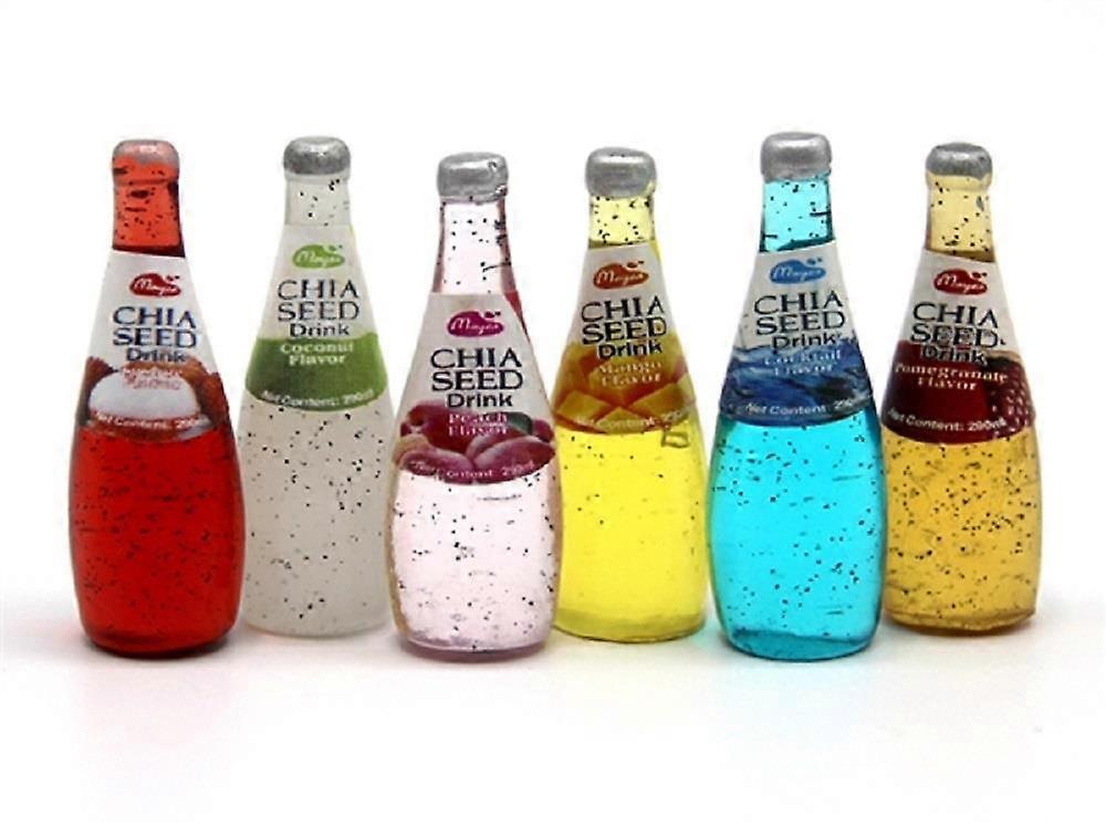 Dolls House 6 αφρώδη σόδα ποπ μπουκάλια ποτό μικροσκοπικό 1:12 Pub Shop αξεσουάρ