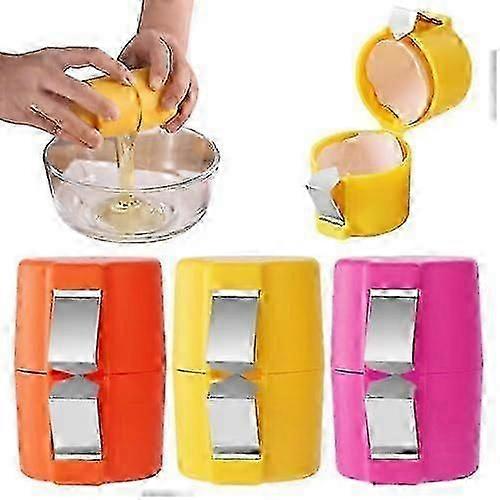 Handheld Egg Shell Opener & Cracker Tool - Quick Cracker for Raw Eggs, Egg Separator for Cooking Baking Camping Kitchen