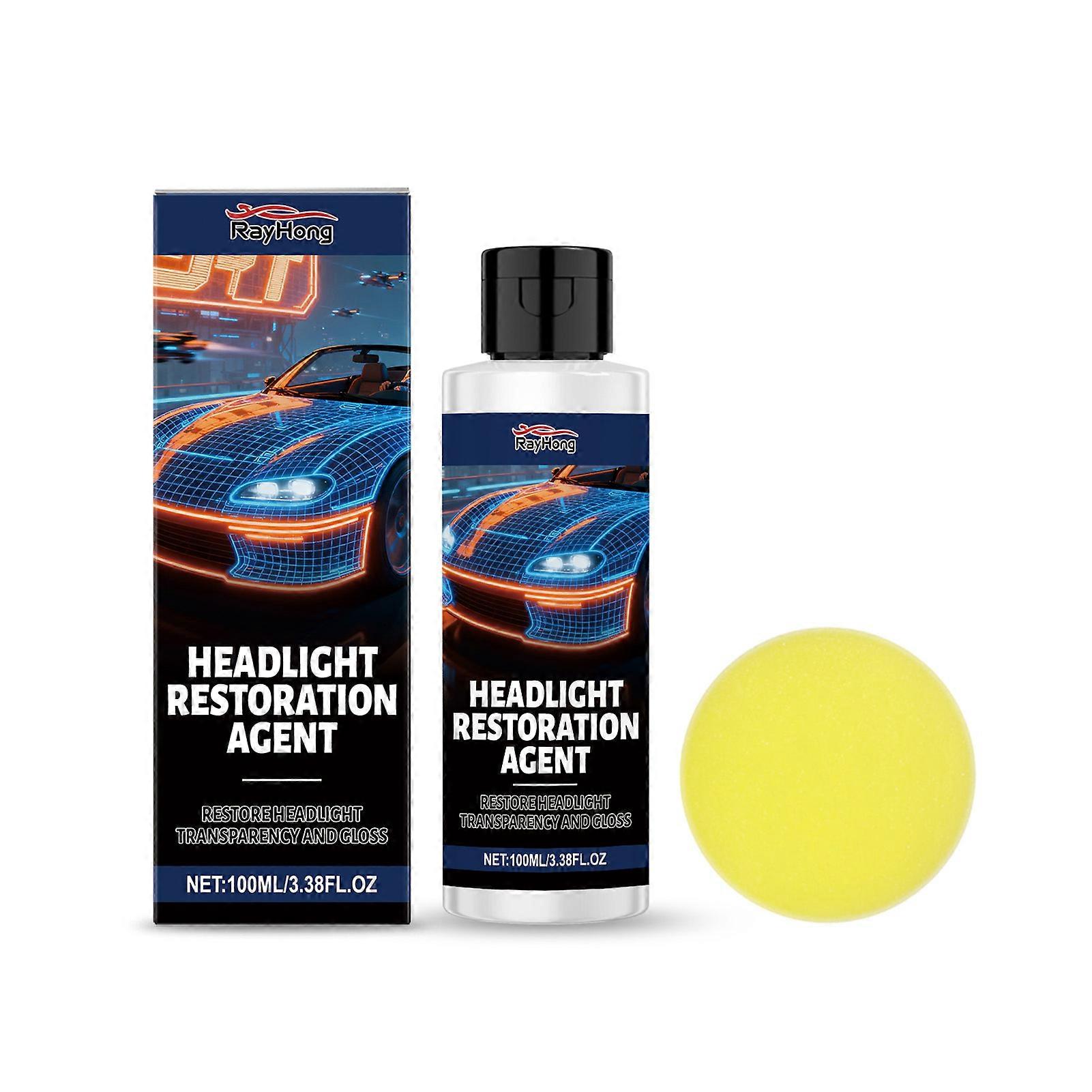 Professional headlight repair fluids for oxidation. Easy DIY application, no professional tools needed. Foggy weather visibility aid.