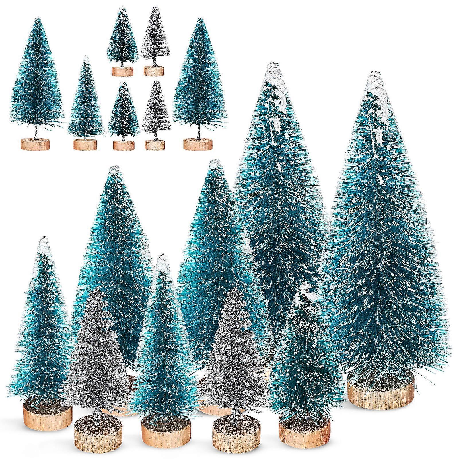 Plastic Christmas Tree Mini Xmas Tree for Tabletop Decor 28Pcs