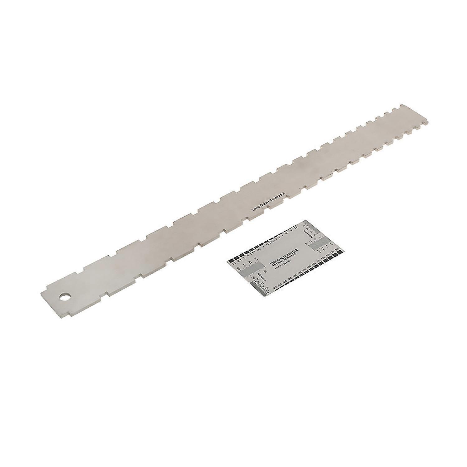 Guitar Neck Notched Straight Edge Ruler String Action Height Gauge Tools Set