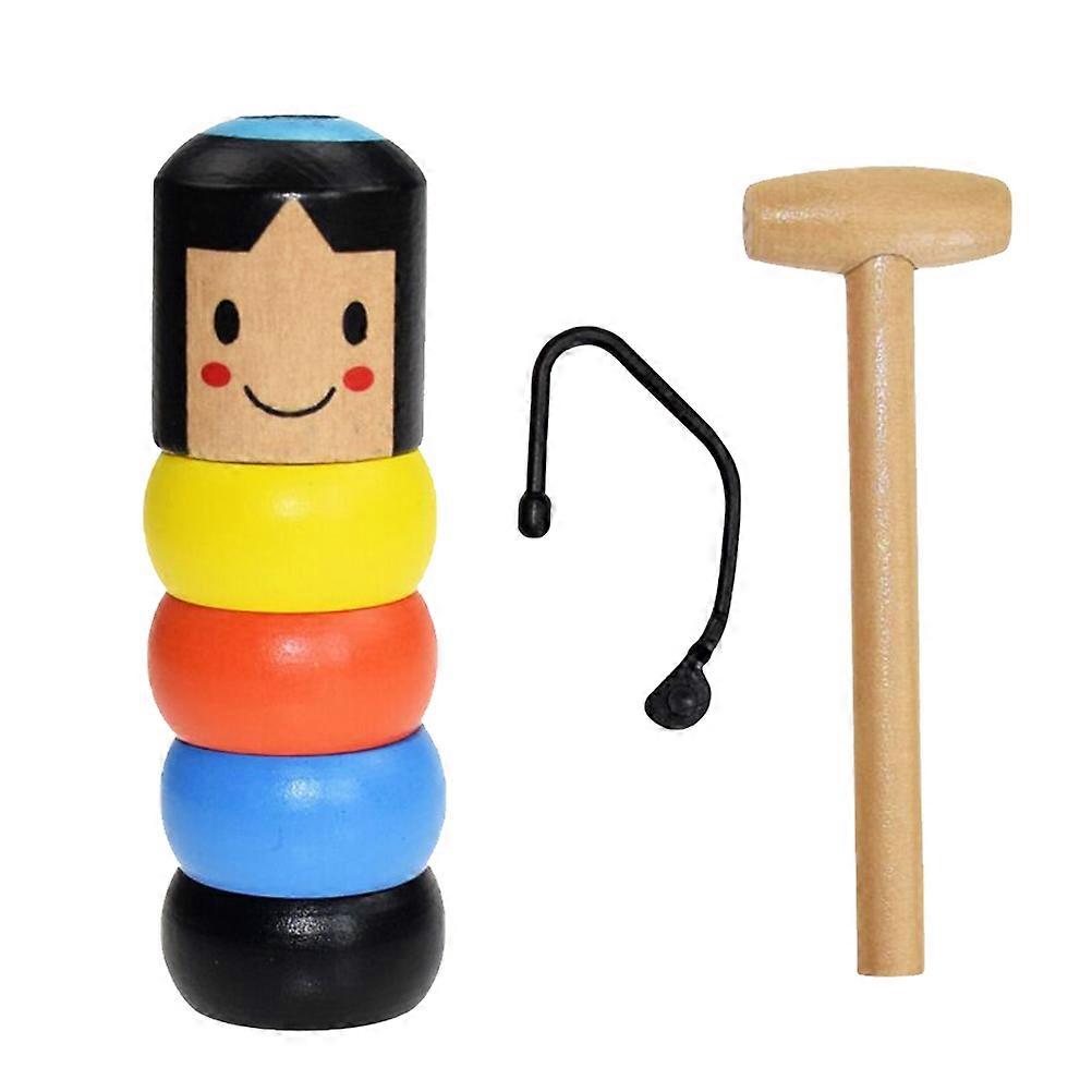 Wooden Puppet Doll for Kids Party Performance Assorted Color 1Set