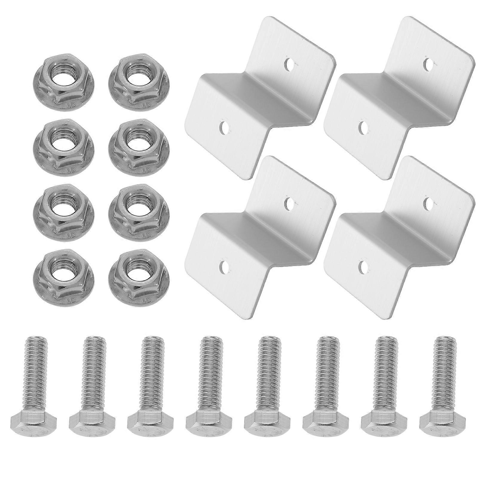 Solar Panel Mounting Z Bracket Provides Stable Support with 4Pcs Set