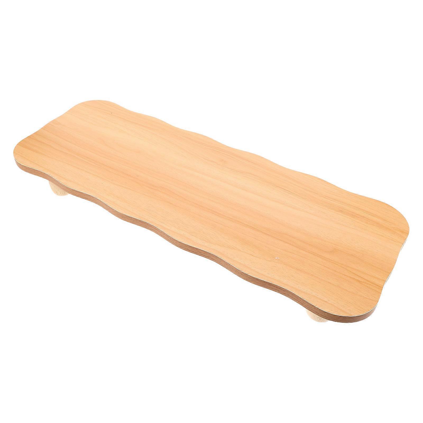 Wood Monitor Stand Riser Modern Design For Workers Office Use Reduce Strain 1Pack