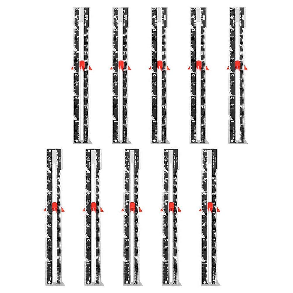 Seam Guide Fabric Ruler Measuring Tool with 10Pcs for Sewing and Quilting