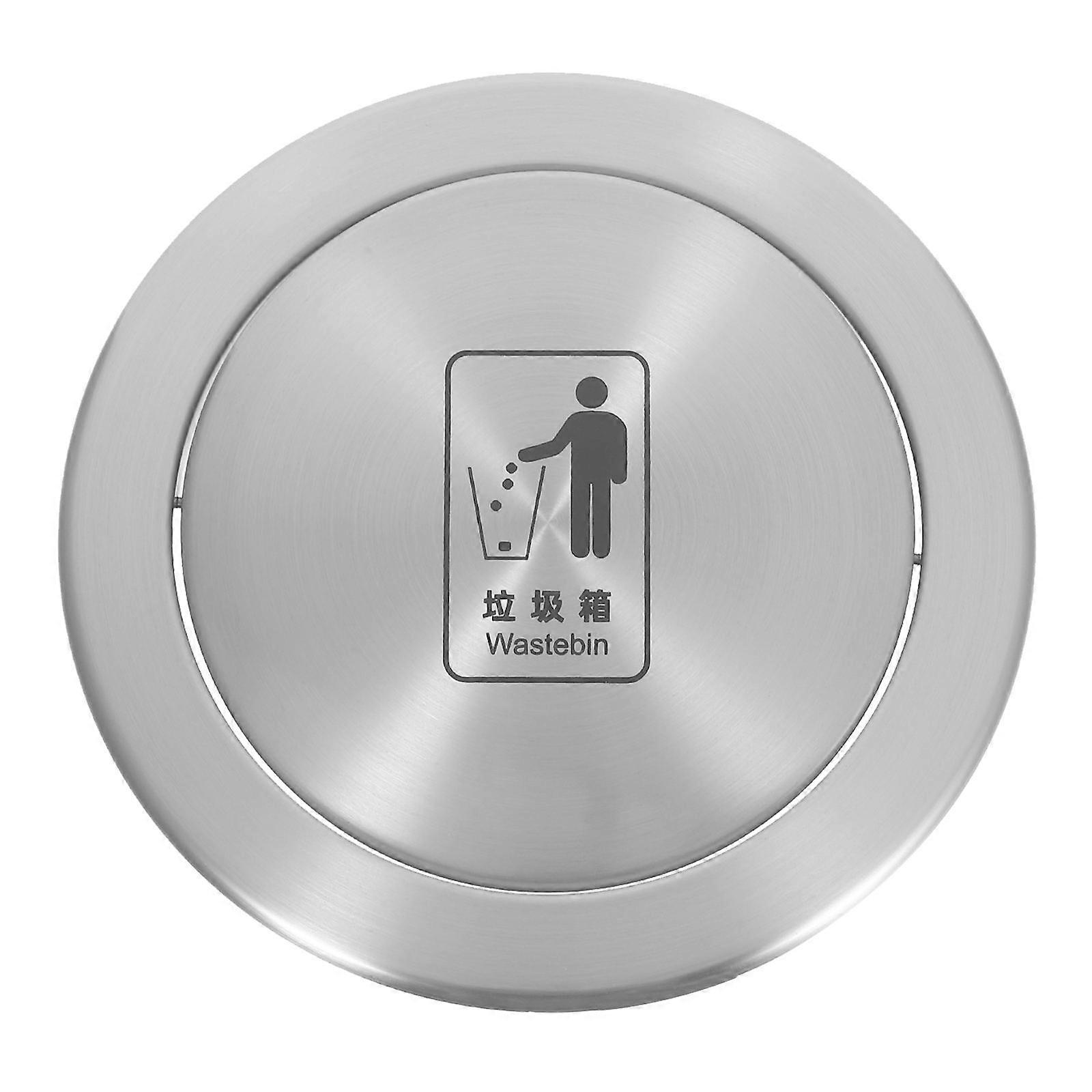 Stainless Steel Trash Can Lid Recessed Design with Auto Flap
