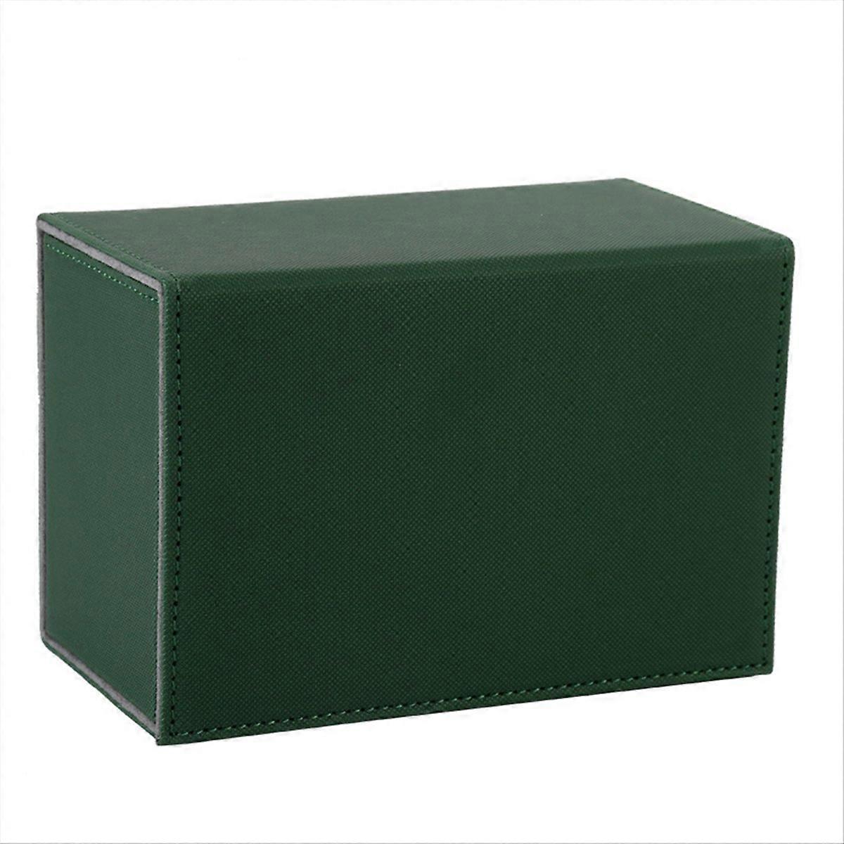 Card Deck Box, Premium Card Box with Flip Dice Tray , green