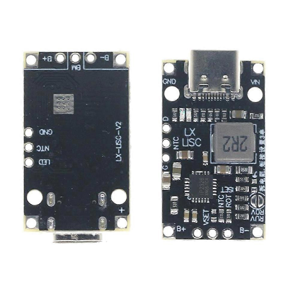 2Pcs USB 2S BMS 15W 8.4V 1.5A Lithium Battery Charger Boost Module with Balanced Support Fast Charge Indicator Type-C