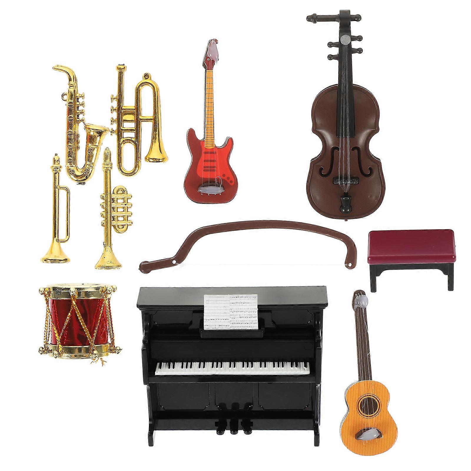 Tiny Instruments Set for Pretend Play 11Pcs Assorted Color Plastic Toys