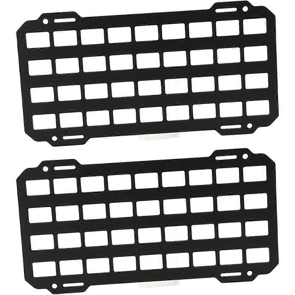 2PC Motorcycle Sunscreen ABS Panel for Side Box Modular Storage Suspension System Free Installation Nails Molle Pouches