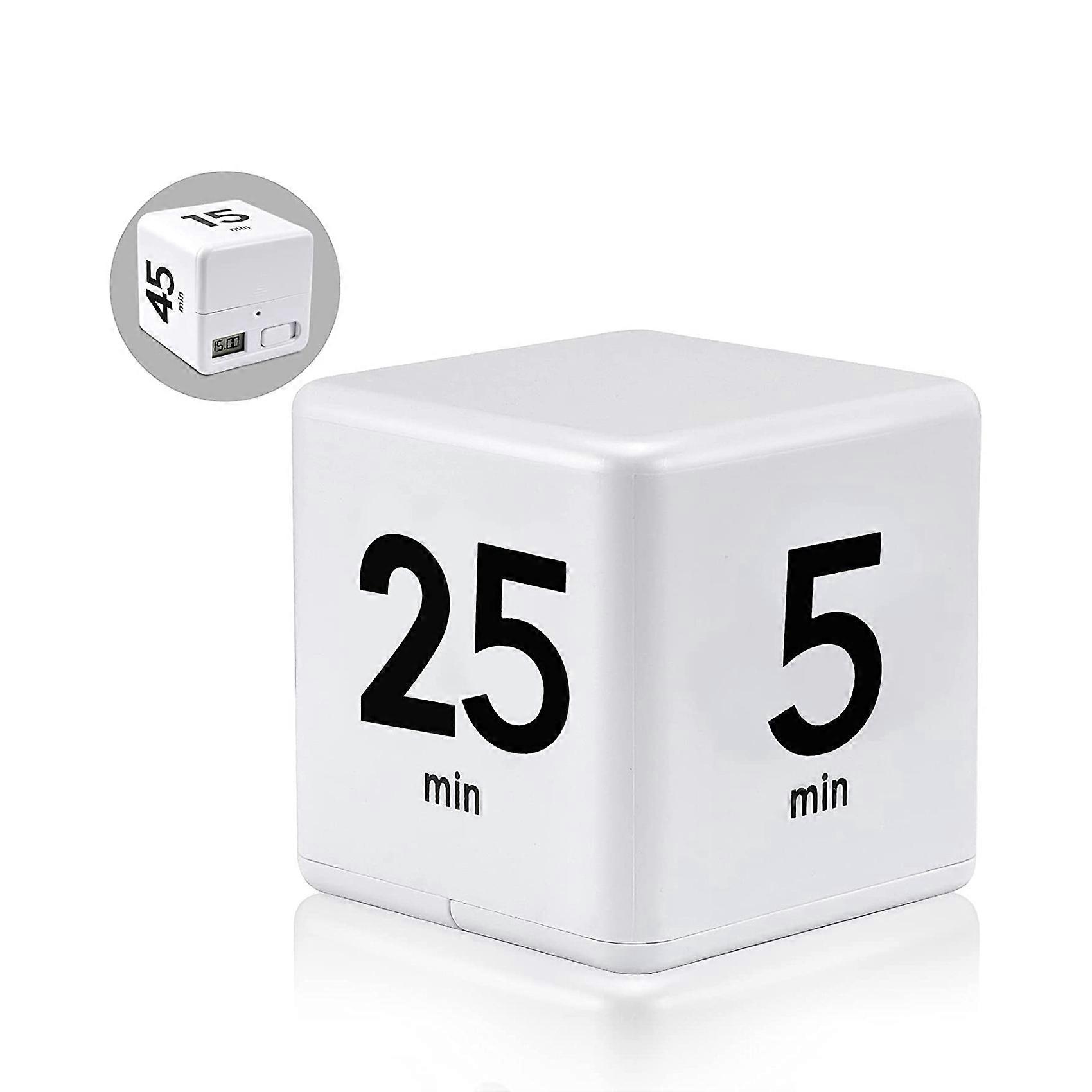 6X Cube Timer Kitchen Timer Time Management Timer for Time Management and Countdown 25-5-45-15 Minutes