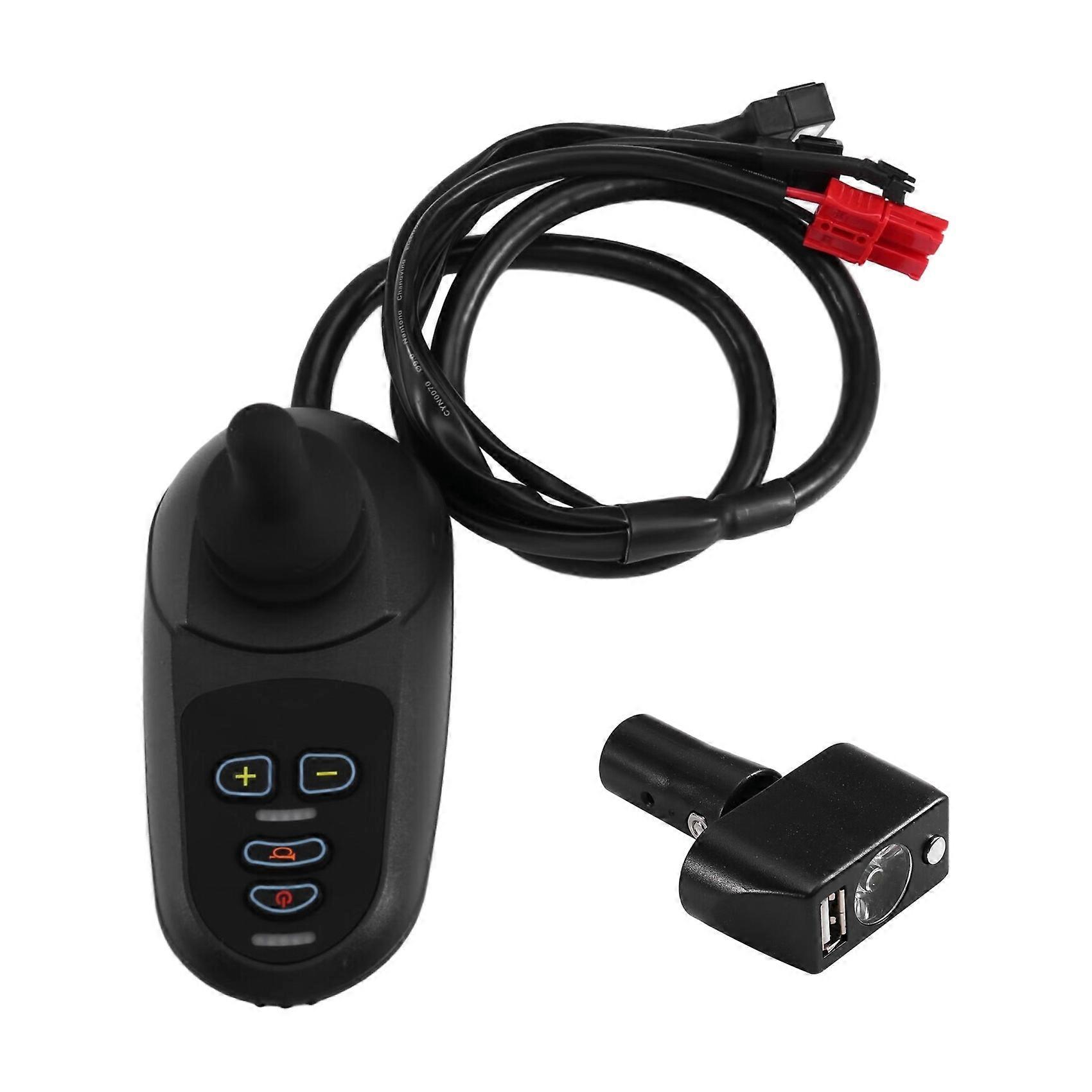 24V Electric Wheelchair Controller Joystick Controller + USB Lamp Universal Remote Rod Accessories