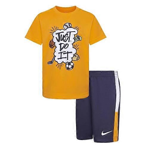 Nike Childrens/Kids Blocked Top & Shorts Set