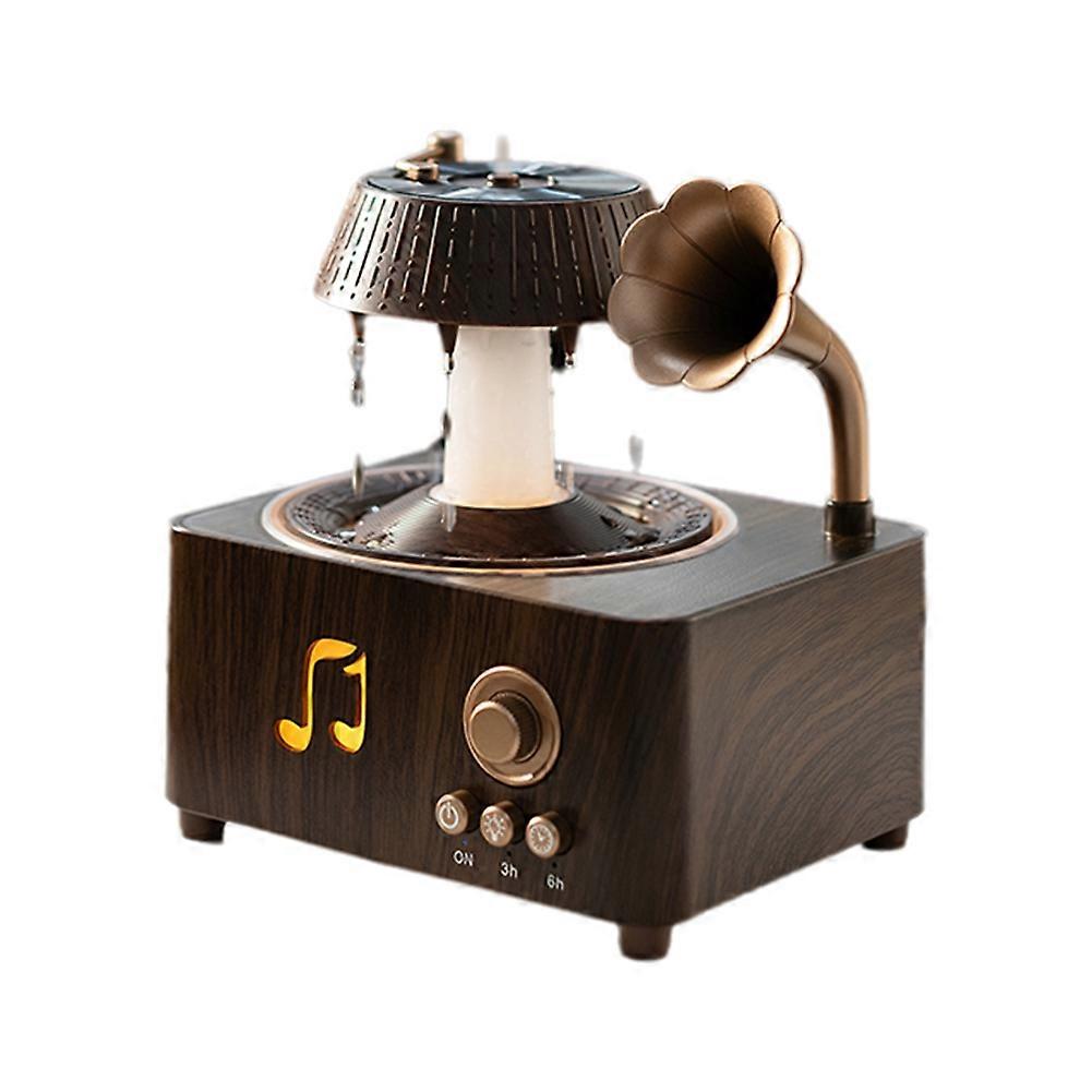 Aromatherapy Sprays Humidifier White Noise Air Humidifier Essential Oil Diffuser Vintage Gramophone Style EU Plug