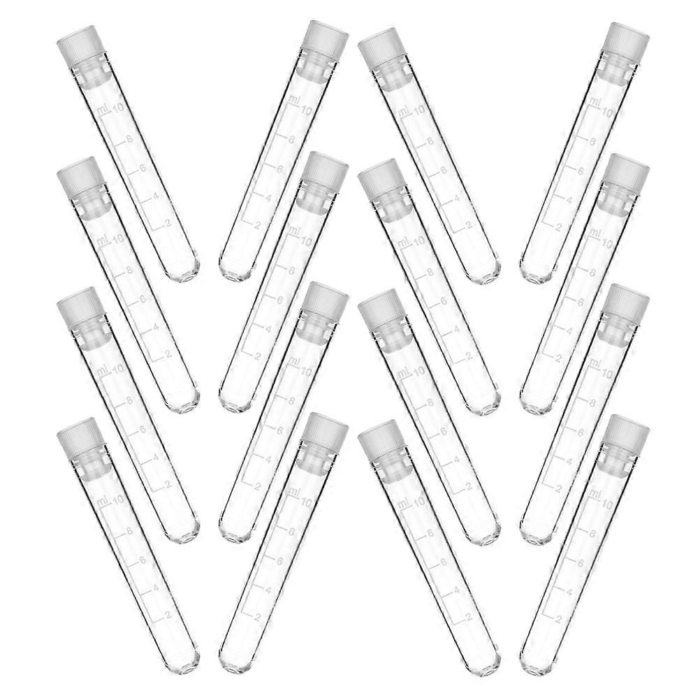 Plastic Test Tube Container for Experiment Use 20Pcs Freezer Vial with Cap