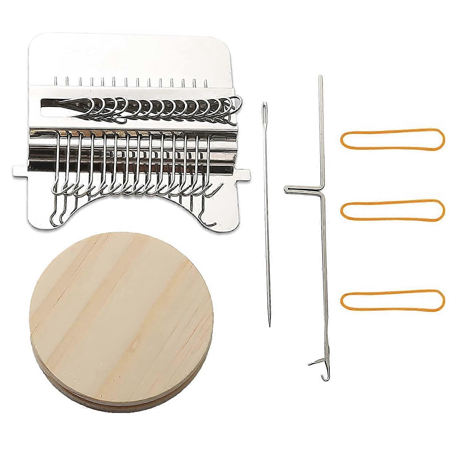 Mini Loom Speedweve Type Weave Tool,Darning Loom Quickly Mini Mending Convenient Darning Loom DIY Weaving Arts 14 Hooks