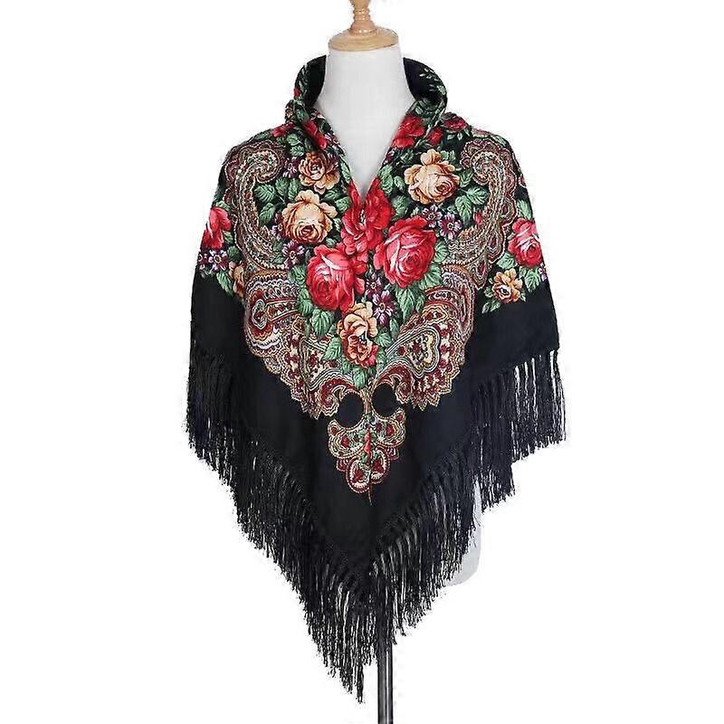 130*130cm New Ethnic Style Shawl Outer Scarf Printed Large Square Scarf Headscarf