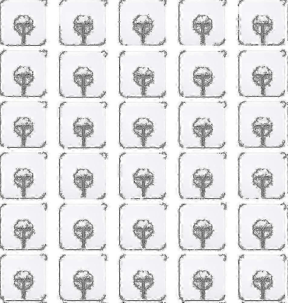 30 Pack Strong Adhesive Hooks 22lbs - Wall Hooks for Hanging Frames & Decor