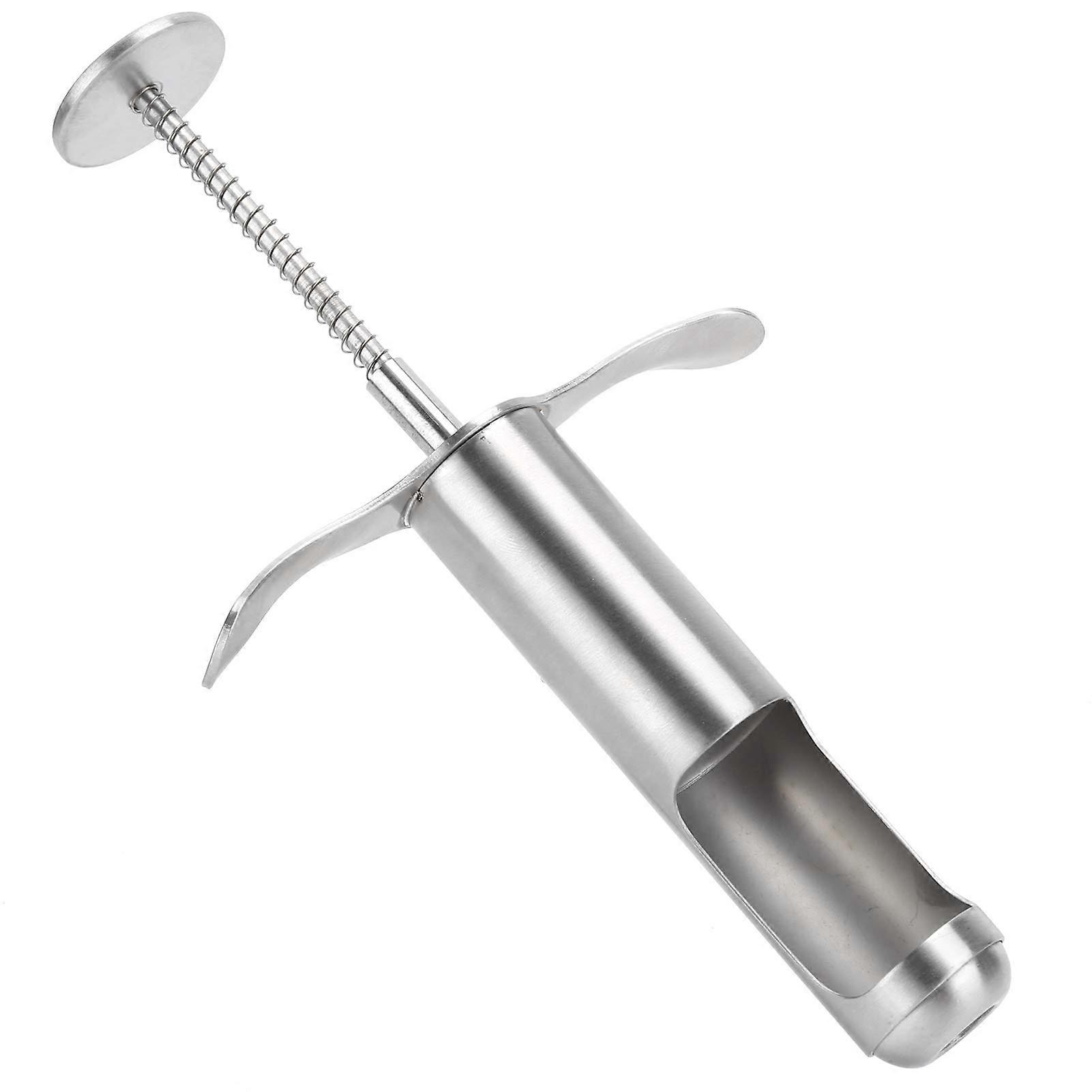 Stainless Steel Fruit Corer Tool with OneHanded Cherry and Olive Pitter, RustResistant Design