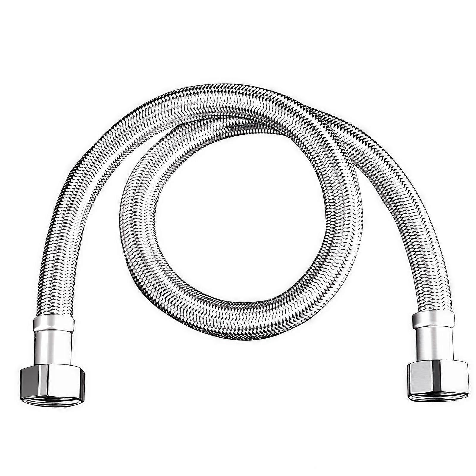 Double Head Hose Reinforced Steel Construction Thickened Design  Temperature Resistant Flexible Hose Connector 60 Cm