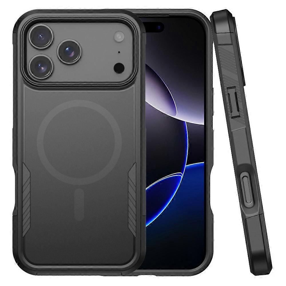 Compatible For iPhone 17 Pro Max Magnetic Case PC + TPU Shockproof Matte Phone Cover