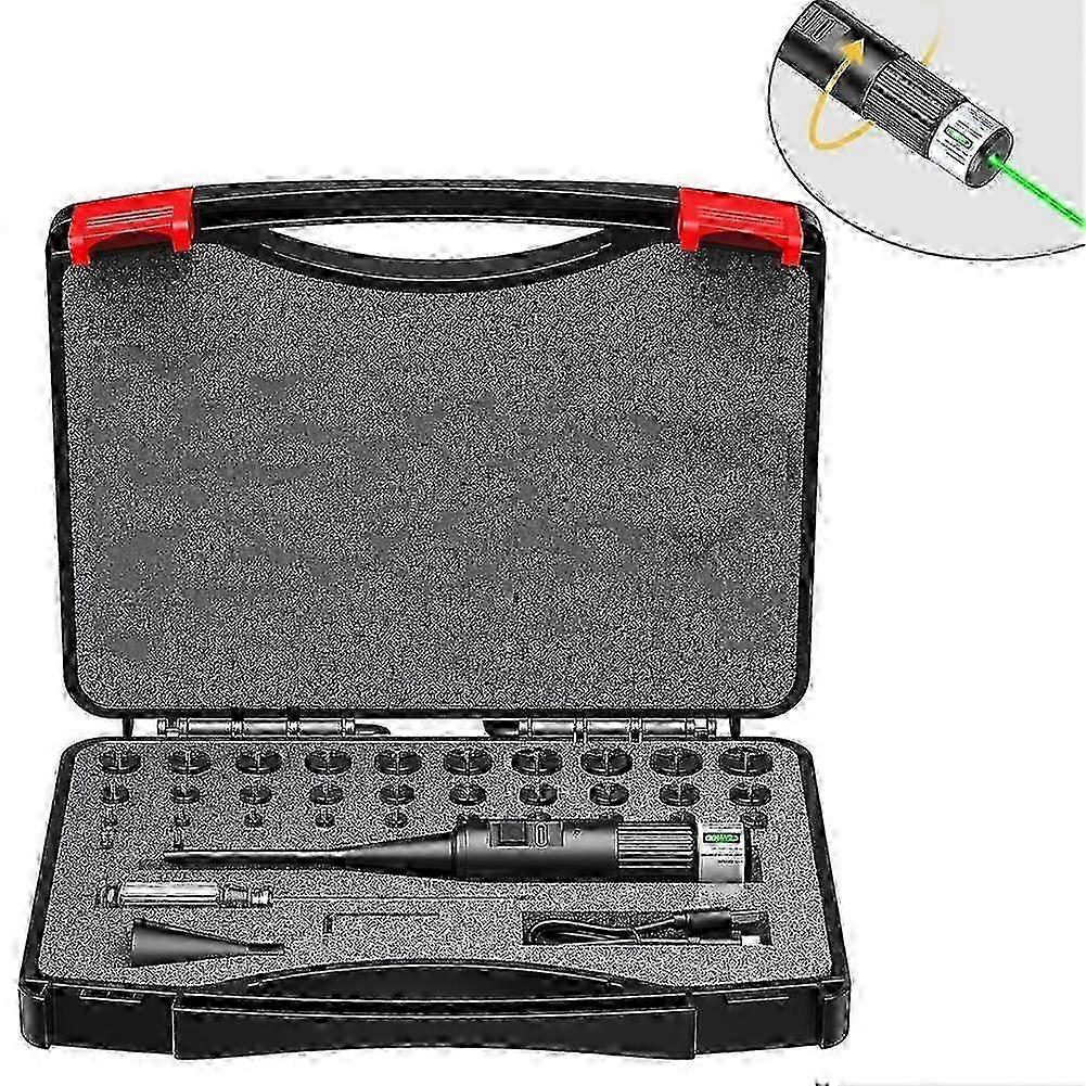 Rifle Scope Boresighter with Green Laser for Alignment and Zeroing Tool