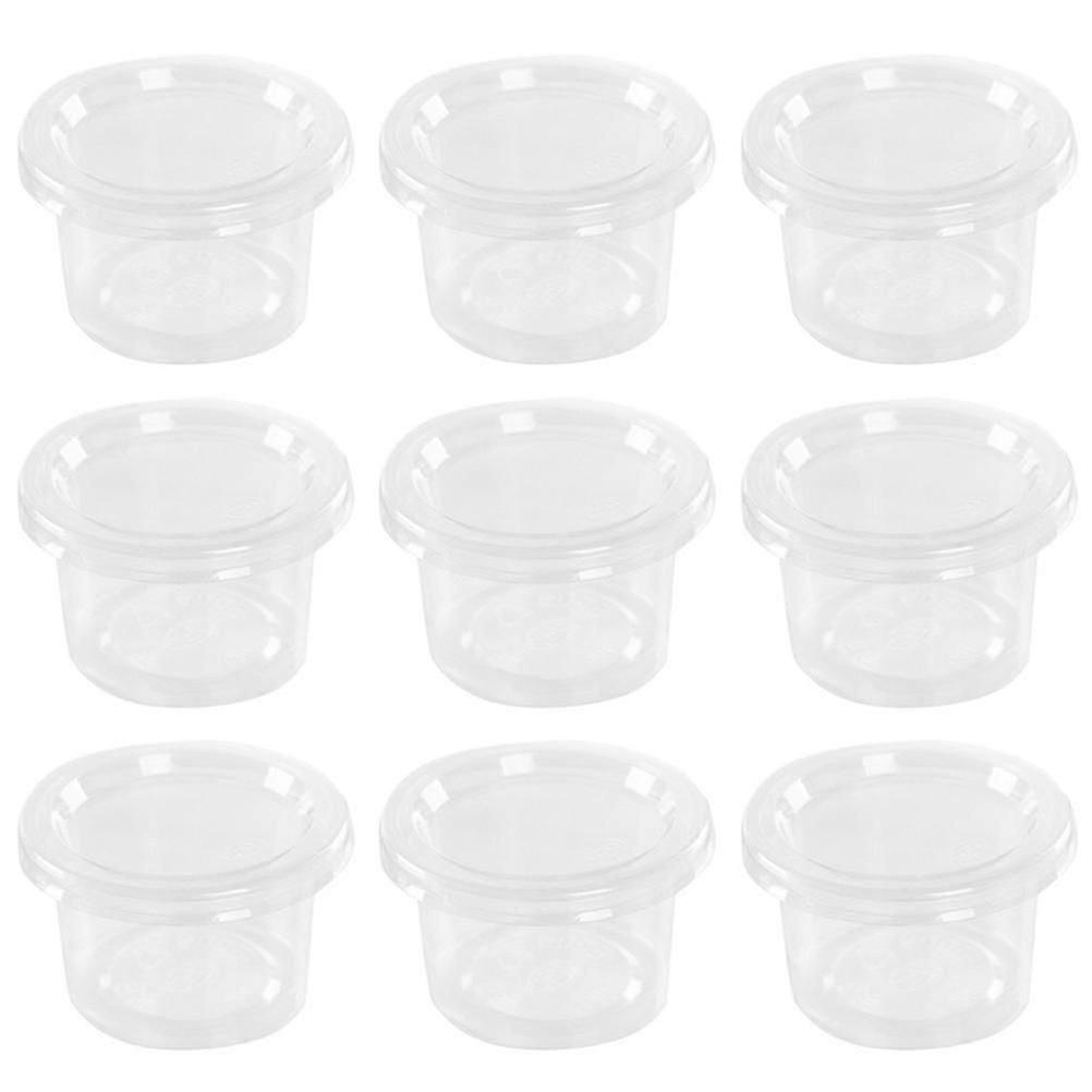 100 Pcs Récipients Couvercles Tasse à condiments jetables Tasses Couvercles Condiments jetables Récipients à sauce jetable Coupe