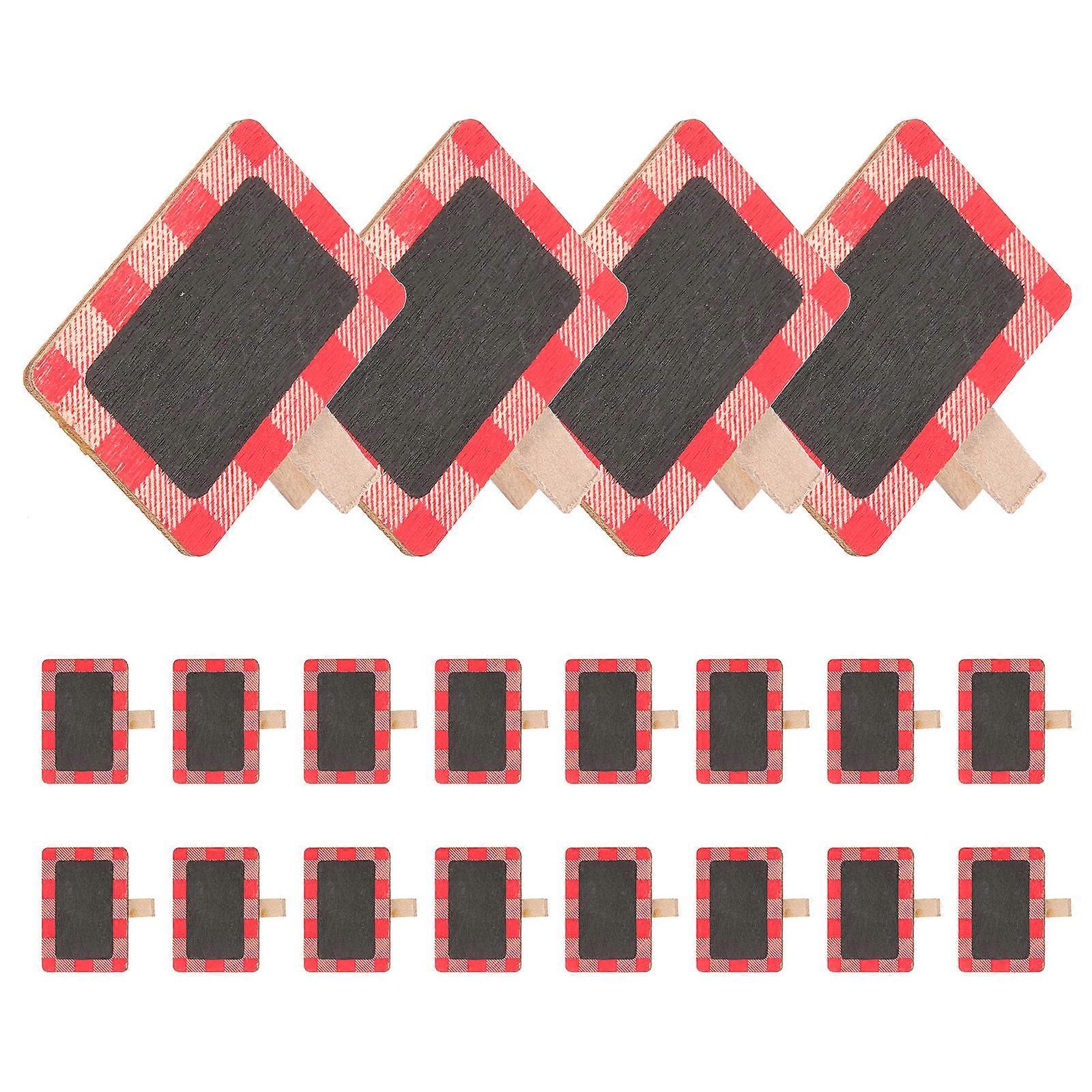 Wood Blackboard Clip Mini Chalkboard Clip for Note Taking 60Pcs