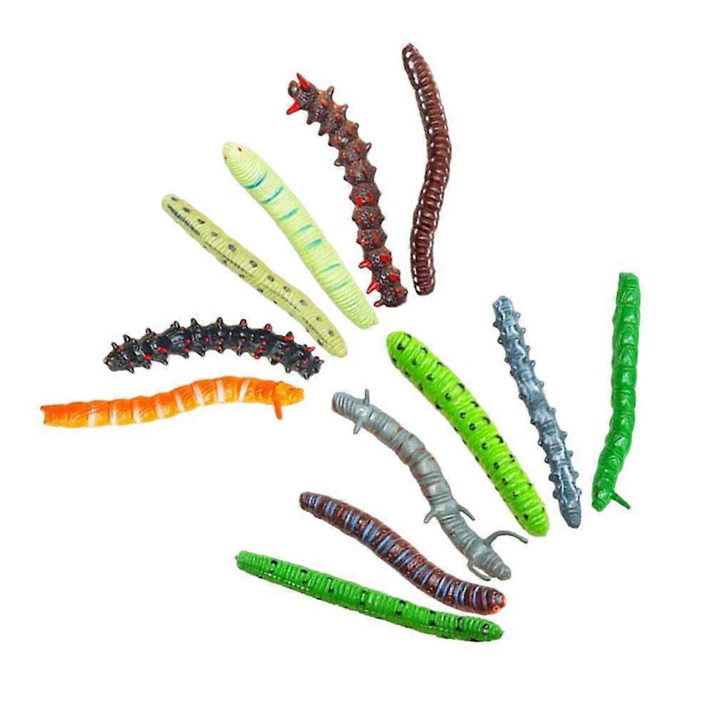 Simulation Caterpillar Toy for Science Educational Use 20Pcs Plastic Models