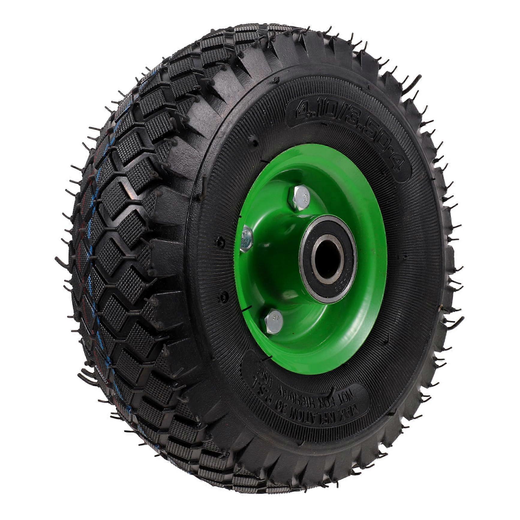 Garden Cart Wheels Solid Rubber Replacement Tire, Flat, ShockAbsorbing for Lawn Mower