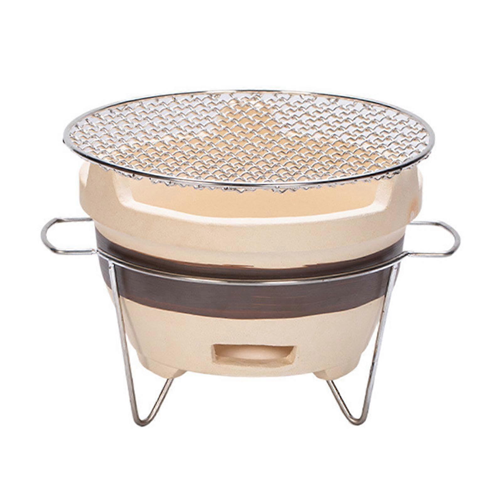 Outdoor BBQ Grill Clay Tabletop with Enhanced Ventilation for Camping and Tea Brewing