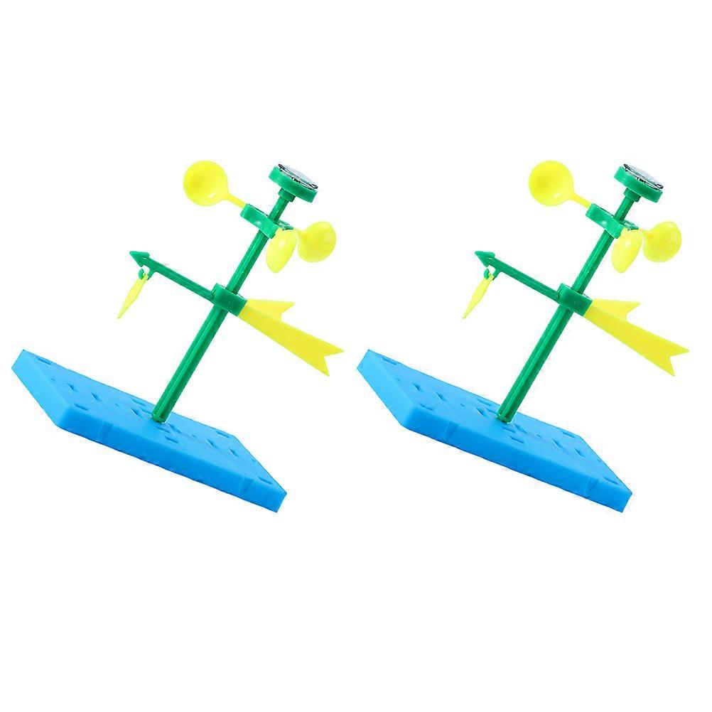 Plastic Crafts Wind Vane Toy for Playing 2Sets DIY Scientific Toy