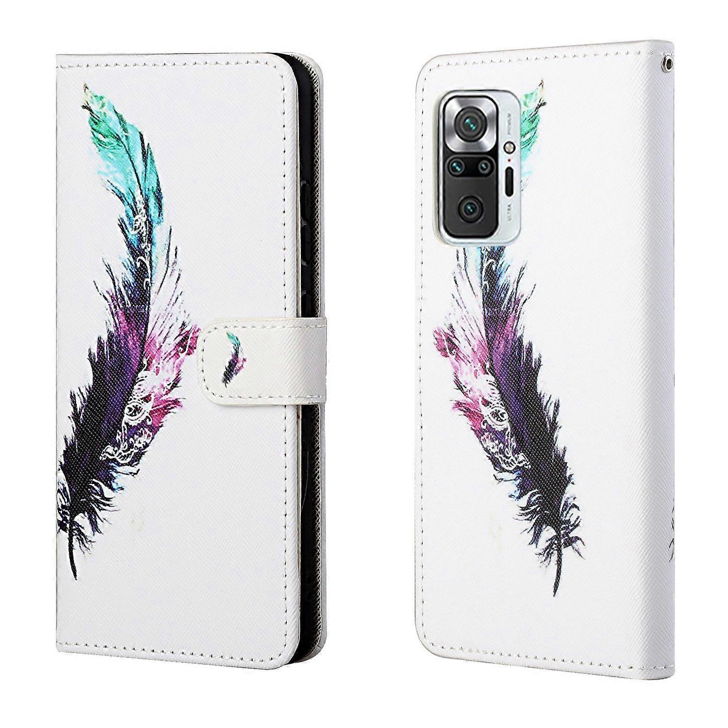 Pattern Printing Wallet Cross Texture Leather Case for Xiaomi Redmi Note 10 Pro 4G (India)/(Global)/